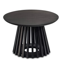 Couchtisch >WL6.810< in Mango Schwarz, Massivholz - 41x60cm (HxD)