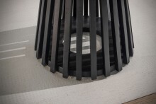 Couchtisch >WL6.810< in Mango Schwarz, Massivholz - 41x60cm (HxD)