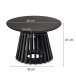 Couchtisch >WL6.810< in Mango Schwarz, Massivholz - 41x60cm (HxD)