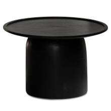 Couchtisch >WL6.811< in Mango Schwarz, Massivholz - 40x60cm (HxD)