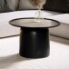 Couchtisch >WL6.811< in Mango Schwarz, Massivholz - 40x60cm (HxD)