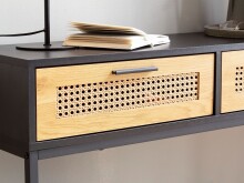Konsolentisch >WL6.827< in Holz-Dekor / Schwarz - 100x75x30 (BxHxT)