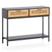 Konsolentisch >WL6.827< in Holz-Dekor / Schwarz - 100x75x30 (BxHxT)