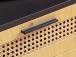 Kommode >WL6.830< in Schwarz / Wiener Geflecht, Holzwerkstoff - 80x87x40 (BxHxT)