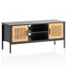 Lowboard >WL6.831< in Schwarz / Wiener Geflacht - 110x48x40 (BxHxT)