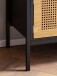 Lowboard >WL6.831< in Schwarz / Wiener Geflacht - 110x48x40 (BxHxT)