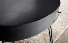 Couchtisch >WL6.837< in Mango Schwarz, Massivholz - 100x40x50cm (BxHxT)