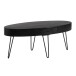 Couchtisch >WL6.837< in Mango Schwarz, Massivholz - 100x40x50cm (BxHxT)