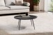 Couchtisch >WL6.838< in Mango Schwarz, Massivholz - 38x75cm (HxD)