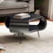 Couchtisch >WL6.840< in Mango Schwarz, Massivholz - 60x35x60cm (BxHxT)