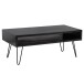 Couchtisch >WL6.841< in Mango Schwarz, Massivholz - 100x40x50cm (BxHxT)