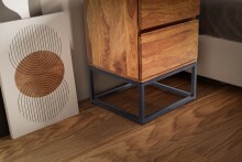 Nachtkommode >WL6.850< in Sheesham, Massivholz - 40x60x38cm (BxHxT)