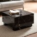 Couchtisch >MONOBLOC< in Marmor Optik schwarz, MDF - 60x35x60cm (BxHxT)