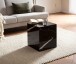 Beistelltisch >MONOBLOC< in Marmor Optik schwarz, MDF - 40x45x40cm (BxHxT)
