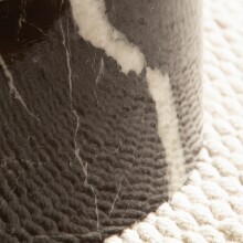 Couchtisch >MONOBLOC< in Marmor Optik schwarz, MDF - 30x60cm (HxD)