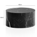 Couchtisch >MONOBLOC< in Marmor Optik schwarz, MDF - 30x60cm (HxD)