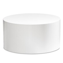 Couchtisch >MONOBLOC< in Weiß Hochglanz, MDF - 30x60cm (HxD)
