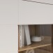Wohnwand >LEFKADAS< (2-teilig) in weiss / Eiche Dekor - 195,4/61/41,4 cm (B/H/T)