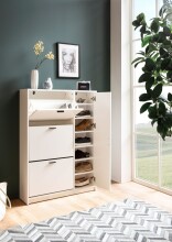 Schuhkipper >WL6.868< in Weiß, Holzwerkstoff - 90x120x24cm (BxHxT)