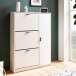 Schuhkipper >WL6.868< in Weiß, Holzwerkstoff - 90x120x24cm (BxHxT)