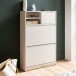Schuhkipper >WL6.869< in Weiß, Holzwerkstoff - 71x110x24cm (BxHxT)