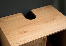 Waschbeckenunterschrank >WL6.875< in Eiche Dekor - 60x60x40 (BxHxT)