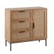 Kommode >WL6.877< in Eiche Dekor, Holzwerkstoff - 80x82x36cm (BxHxT)