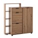 Schuhkommode >WL6.878< in Eiche Dekor, Holzwerkstoff - 98x110x30cm (BxHxT)