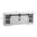 Lowboard >WL6.879< in Weiß, Holzwerkstoff - 150x60x40cm (BxHxT)