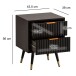 Nachtkommode >WL6.881< in Eiche-Dekor schwarz, Holzwerkstoff - 44x56x39 (BxHxT)