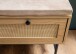 Schuhbank >WL6.890< in Eiche Dekor & Geflecht, Holzwerkstoff - 100x48x38 (BxHxT)