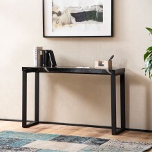 Konsolentisch >WL6.909< in Marmor-Optik Schwarz - 120x76x40 (BxHxT)