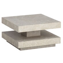 Couchtisch >WL6.921< in Stein-Optik, Holzwerkstoff - 60x34x60cm (BxHxT)