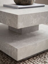 Couchtisch >WL6.921< in Stein-Optik, Holzwerkstoff - 60x34x60cm (BxHxT)