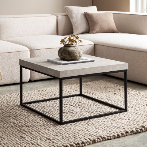 Couchtisch >WL6.931< in Stein-Optik, Holzwerkstoff - 60x38x60cm (BxHxT)
