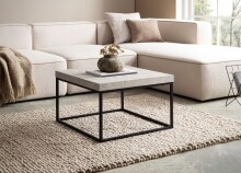Couchtisch >WL6.931< in Stein-Optik, Holzwerkstoff - 60x38x60cm (BxHxT)