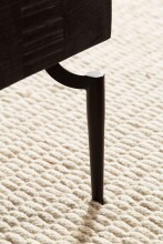 Couchtisch >WL6.980< in Mango schwarz, Massivholt / Metall - 60x40x60cm (BxHxT)