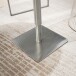 Barhocker >WL6.981< in Schwarz & Edelstahl - 38x91x39cm (BxHxT)