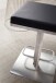 Barhocker >WL6.982< in Schwarz & Edelstahl - 37x82x37cm (BxHxT)