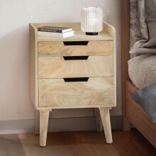 Nachtkommode >WL6.984< in Mango, Massivholz - 45x63x33cm (BxHxT)
