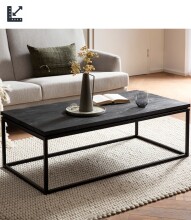 Couchtisch >WL6.987< in Mango Schwarz, Massivholz...