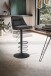 Barhocker >WL6.999< in Grau, Samt - 45x106x51cm (BxHxT)