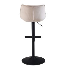 Barhocker >WL7.004< in Beige, Samt - 45x106x55cm (BxHxT)