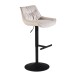 Barhocker >WL7.004< in Beige, Samt - 45x106x55cm (BxHxT)