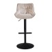 Barhocker >WL7.004< in Beige, Samt - 45x106x55cm (BxHxT)