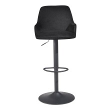 Barhocker >WL7.007< in Schwarz, Samt - 45x106x45cm (BxHxT)