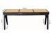 Sitzbank >WL7.015< in Akazie Schwarz & Wiener Geflecht - 120x48x38 (BxHxT)