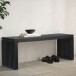 Sitzbank Akazie Massivholz 120 cm Schwarz Garderobenbank Flurbank