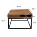 Couchtisch >WL7.022< in Sheesham / schwarz - 60x40x60 (BxHxT)