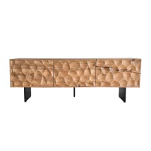 Lowboard >WL7.024< in Akazie, Massivholz & Metall - 160x56x37cm (BxHxT)